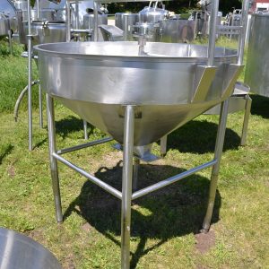 75 GALLON CONE BOTTOM S/S PROCESS CHEESE HOPPER
