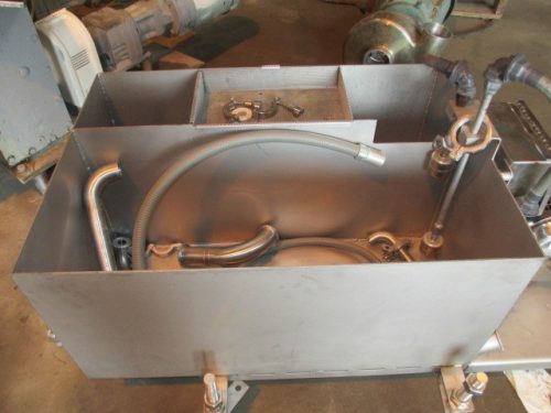 50 GAL S/S SINGLE WALL 2 COMPARTMENT TANK