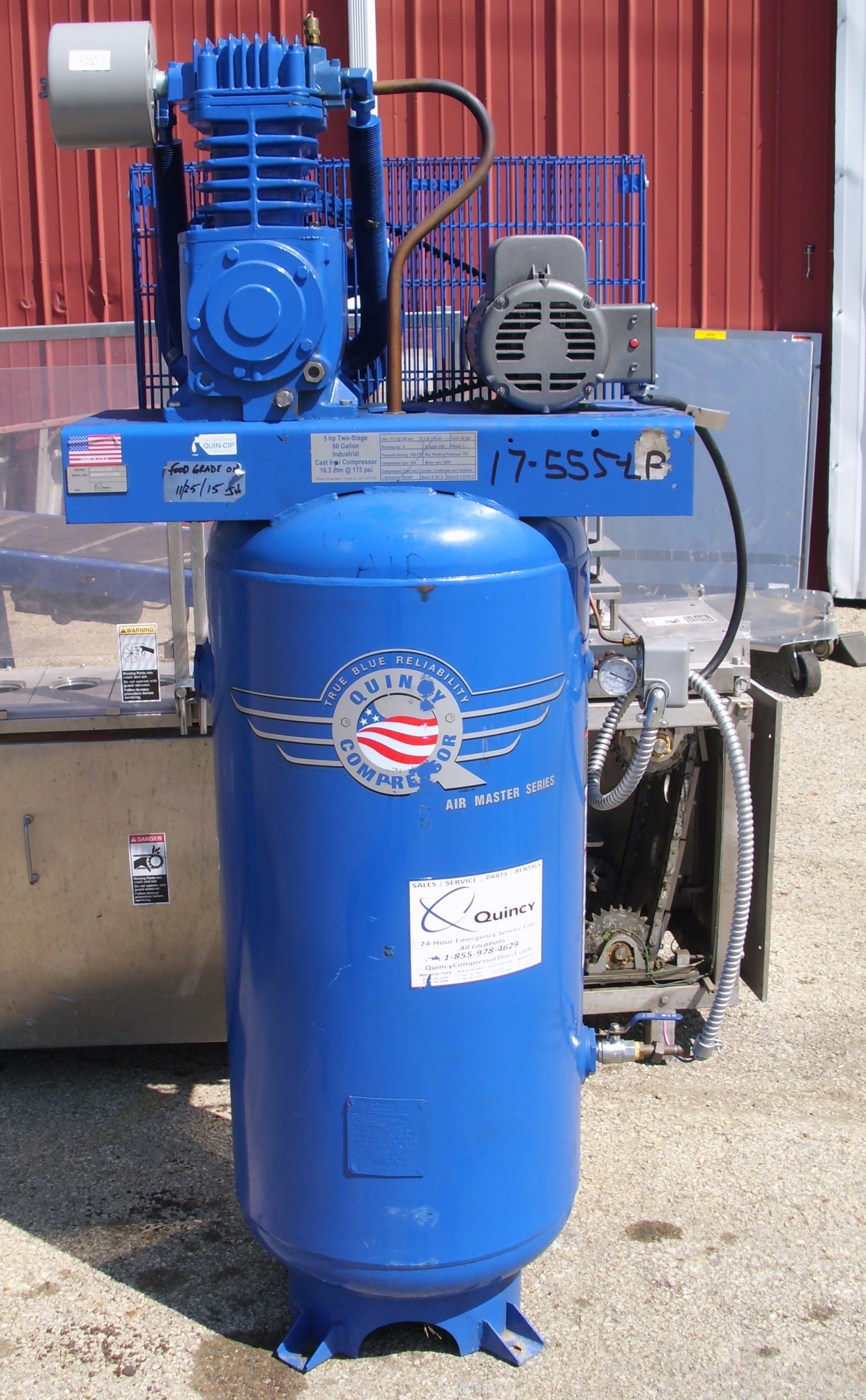 5 HP Quincy Air Compressor International Machinery Exchange