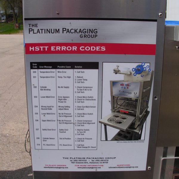 TABLE TRAY SEALER, HS-TT SERIES (NEVER USED)